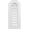 Ekena Millwork Octagonal Top Surface Mount PVC Gable Vent: Functional, w/ 3-1/2"W x 1"P Standard Frame, 14"W x 32"H GVPOT14X3201SF - alternate 1